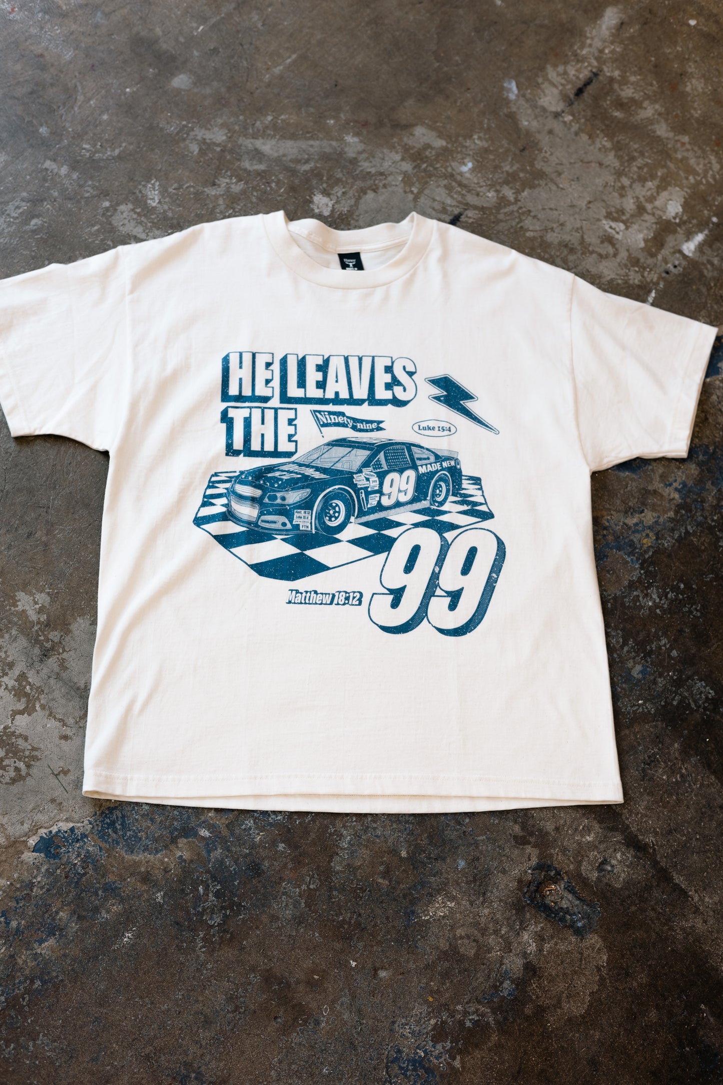 He Leaves the 99 - Natural Heavyweight Tee