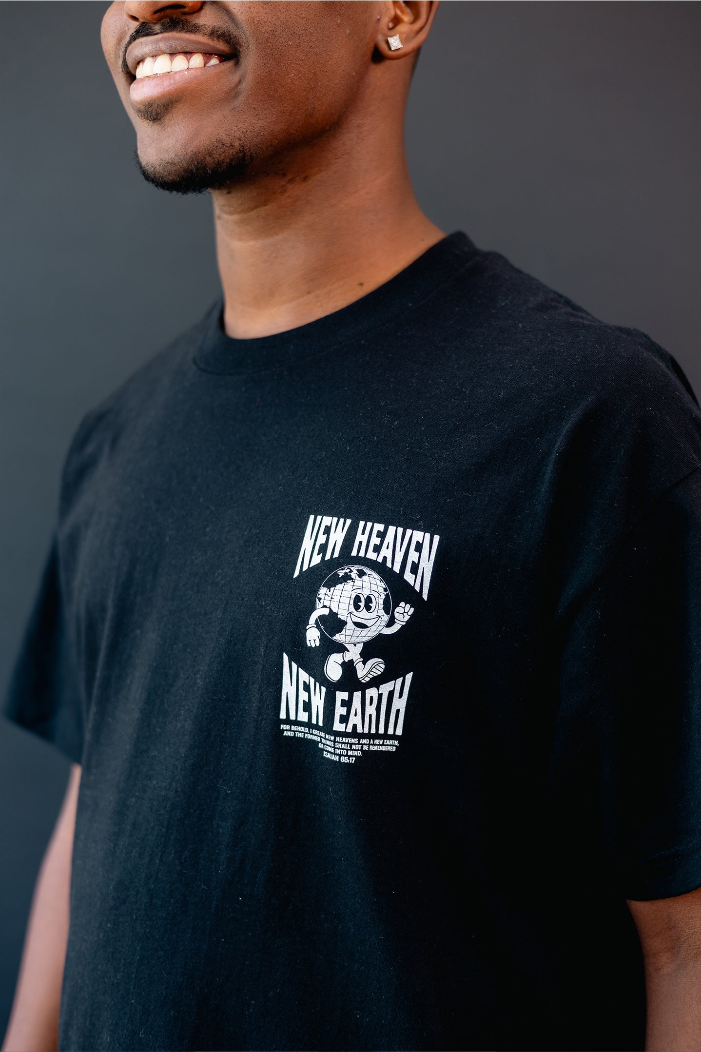New Heaven New Earth - Black Heavyweight Tee