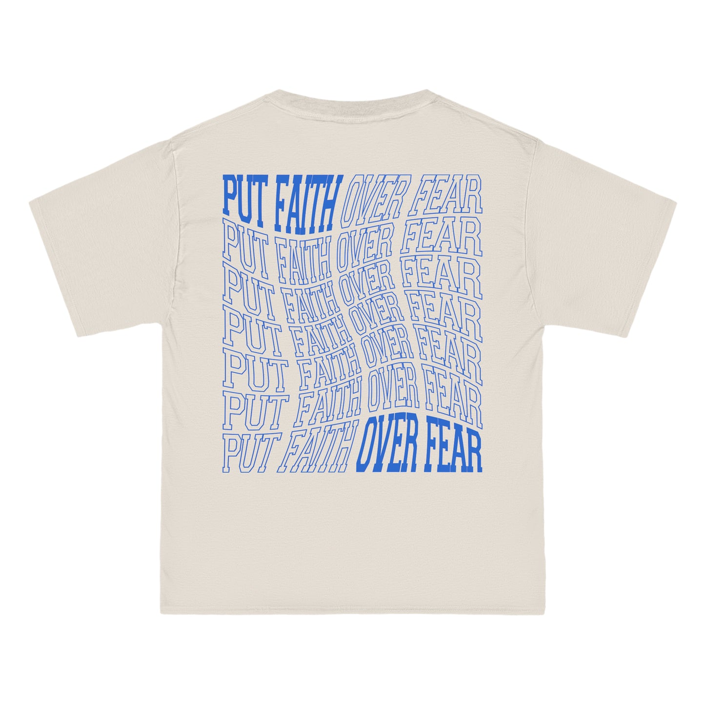 Put Faith Over Fear - Natural Oversized Tee