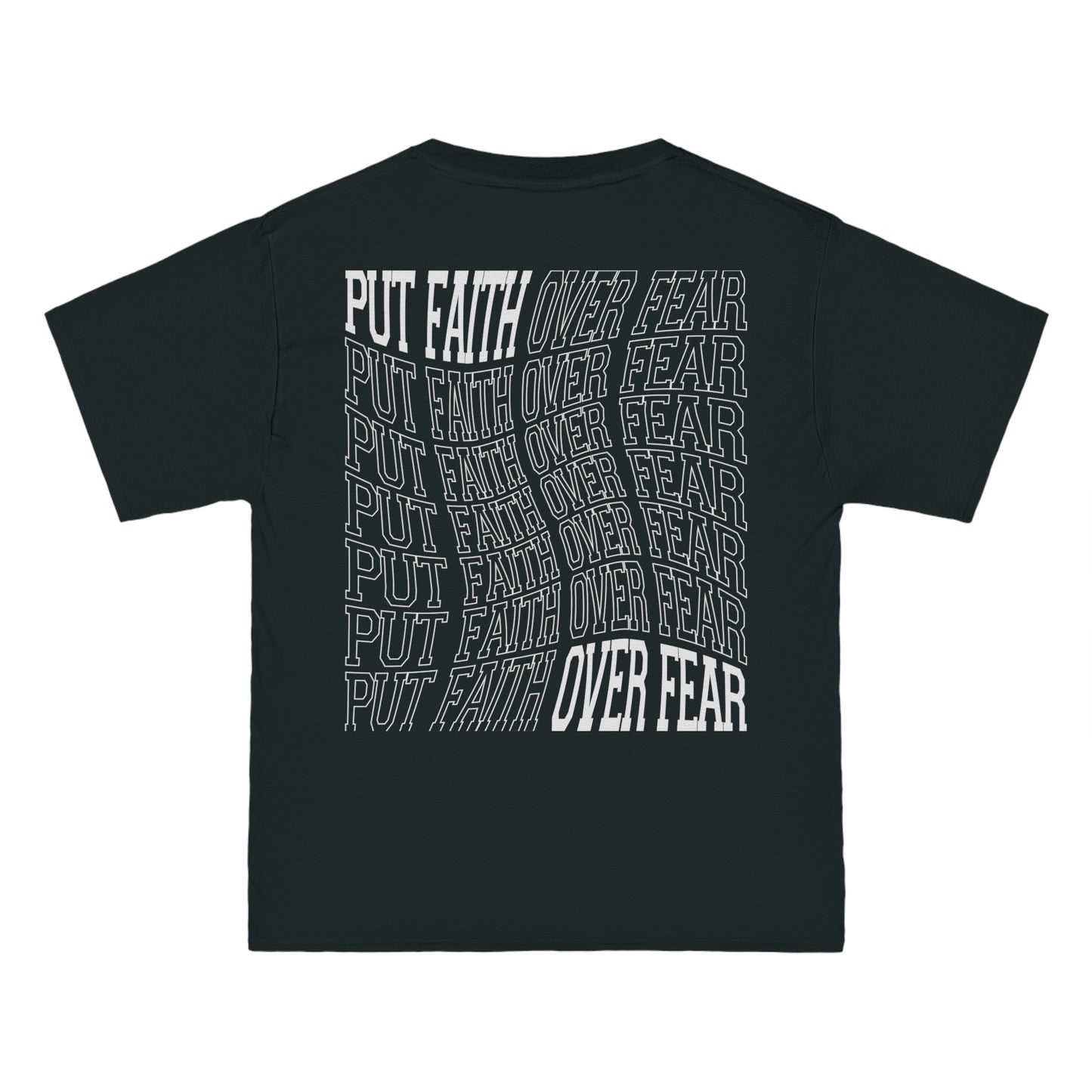 Put Faith Over Fear - Black Oversized Tee