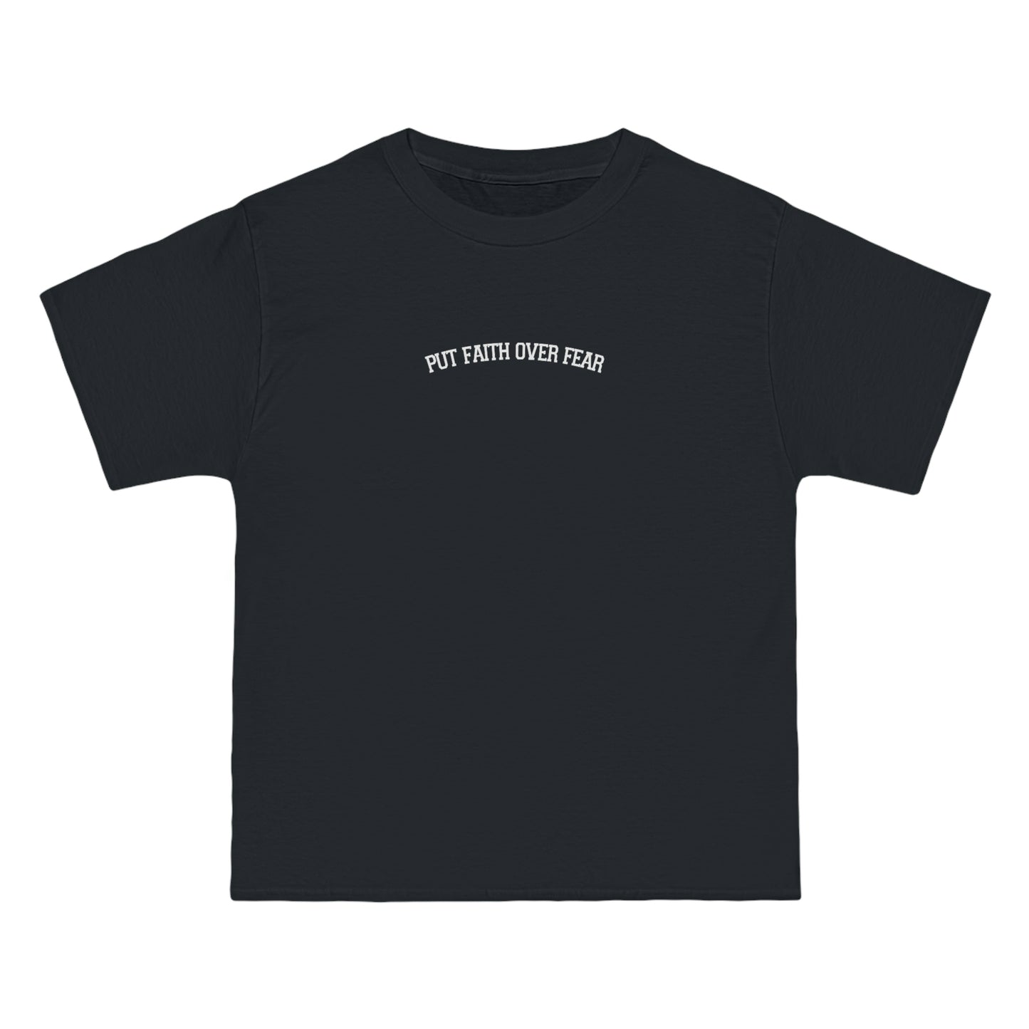 Put Faith Over Fear - Black Oversized Tee