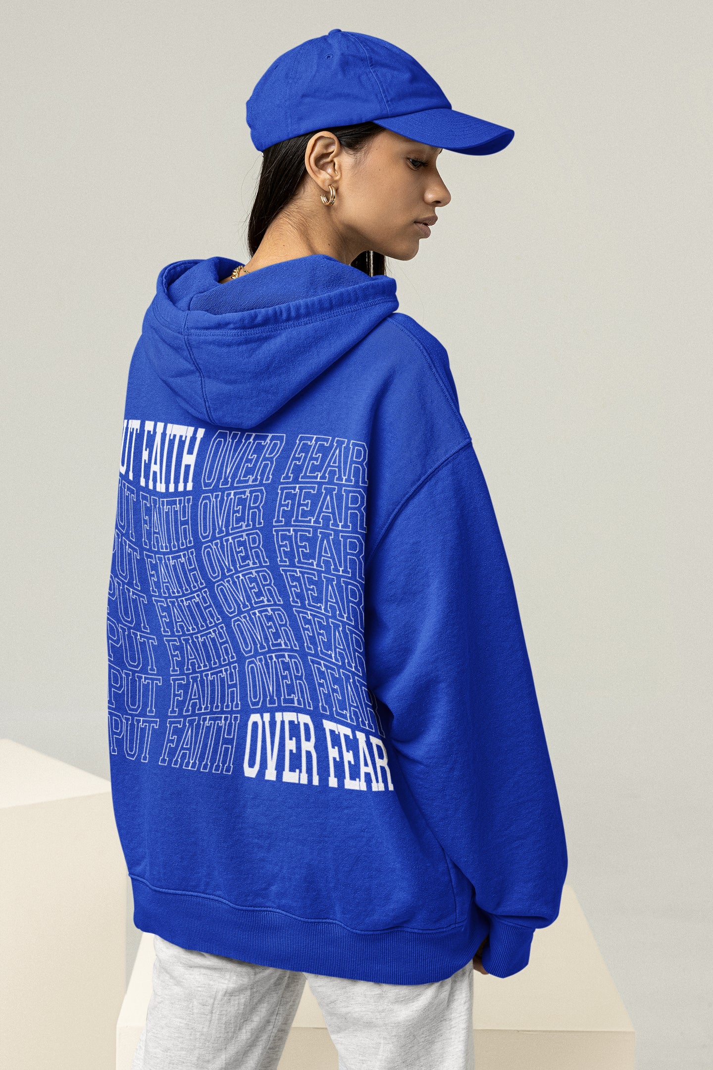 Put Faith Over Fear - Royal Blue Hoodie