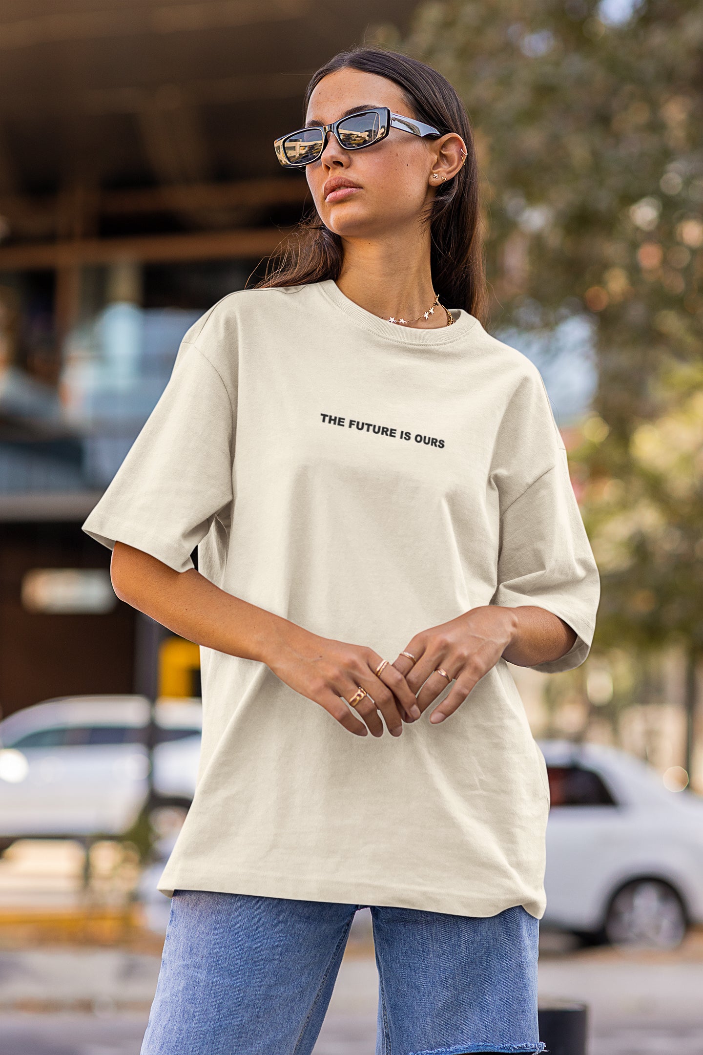 The Future is Ours - Natural Oversized Tee