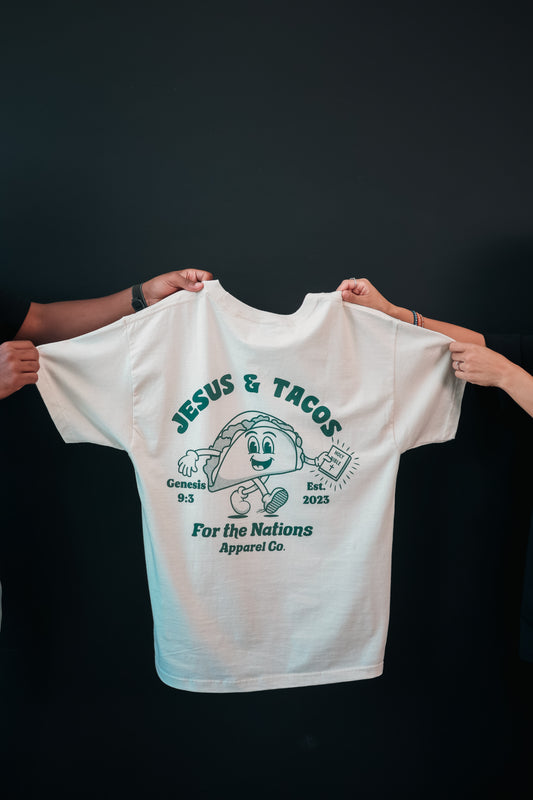 Jesus & Tacos - Natural Heavyweight Tee