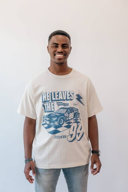 He Leaves the 99 - Natural Heavyweight Tee