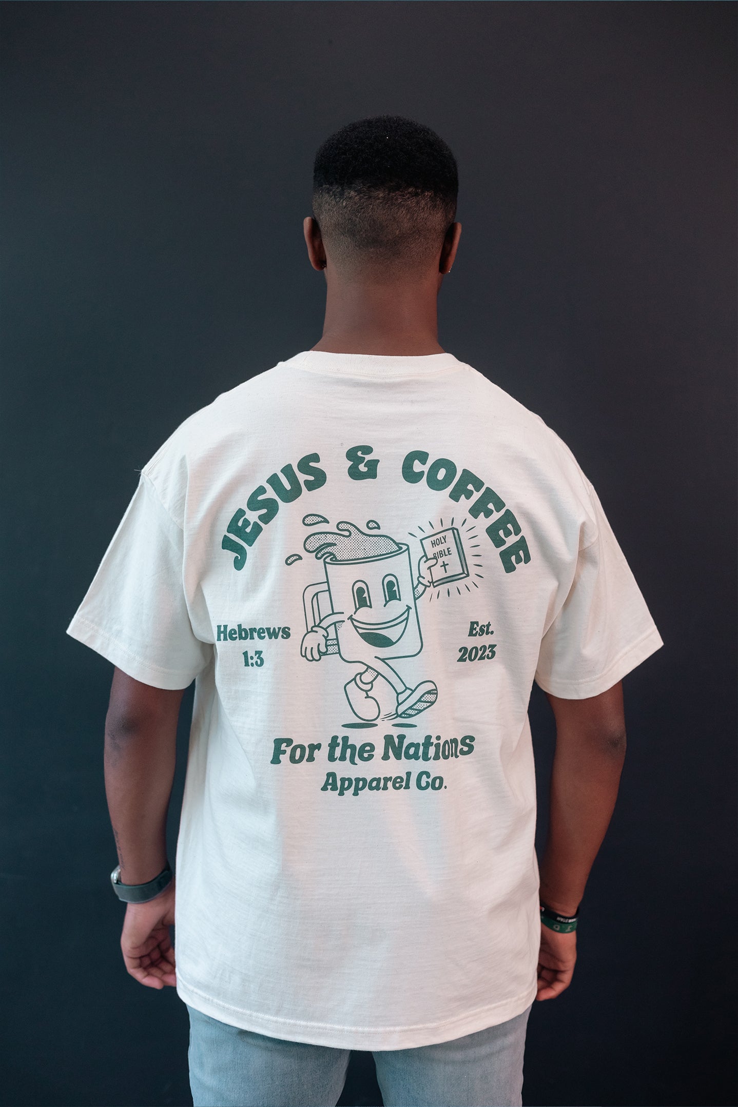 Jesus & Coffee - Natural Heavyweight Tee