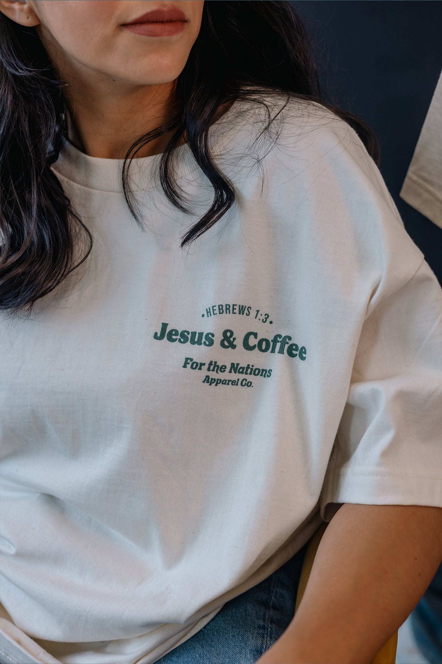 Jesus & Coffee - Natural Heavyweight Tee