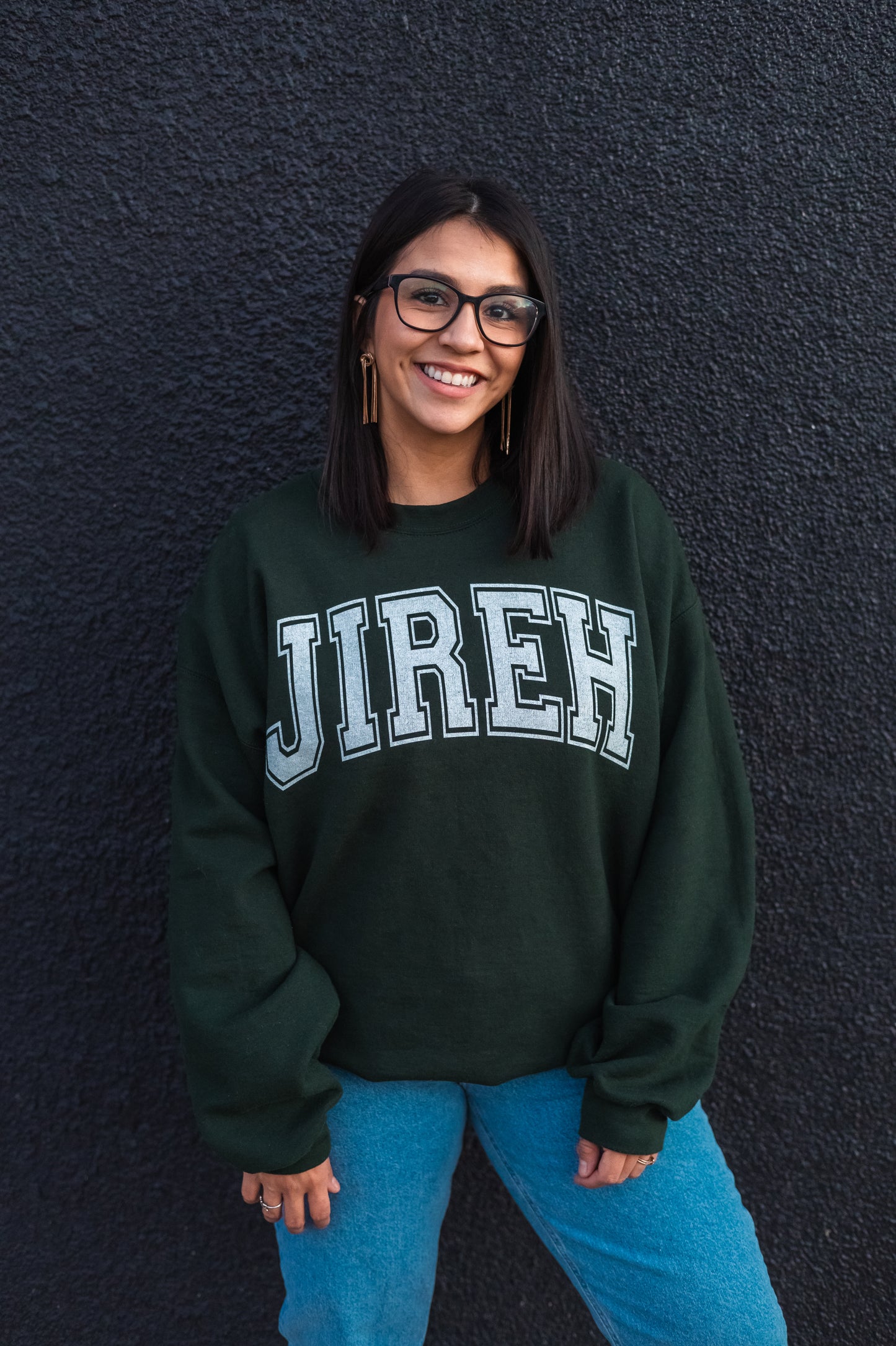 Jireh - Forest Green Crewneck Sweatshirt