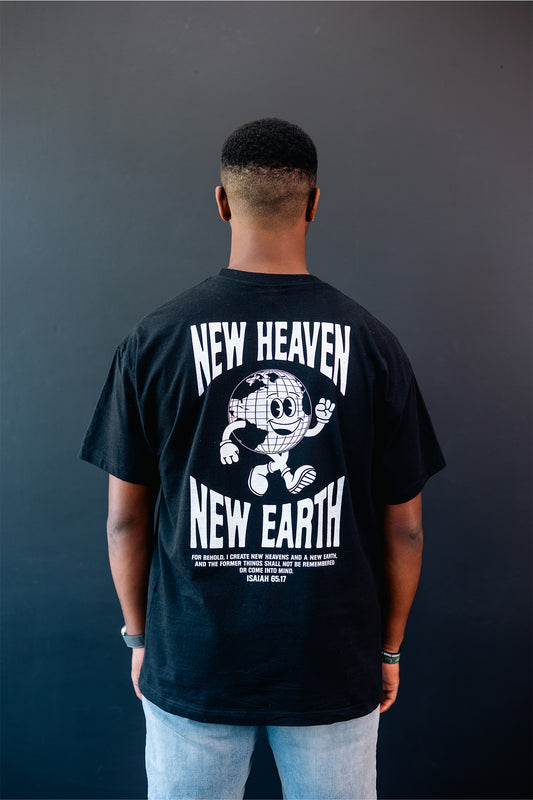 New Heaven New Earth - Black Heavyweight Tee