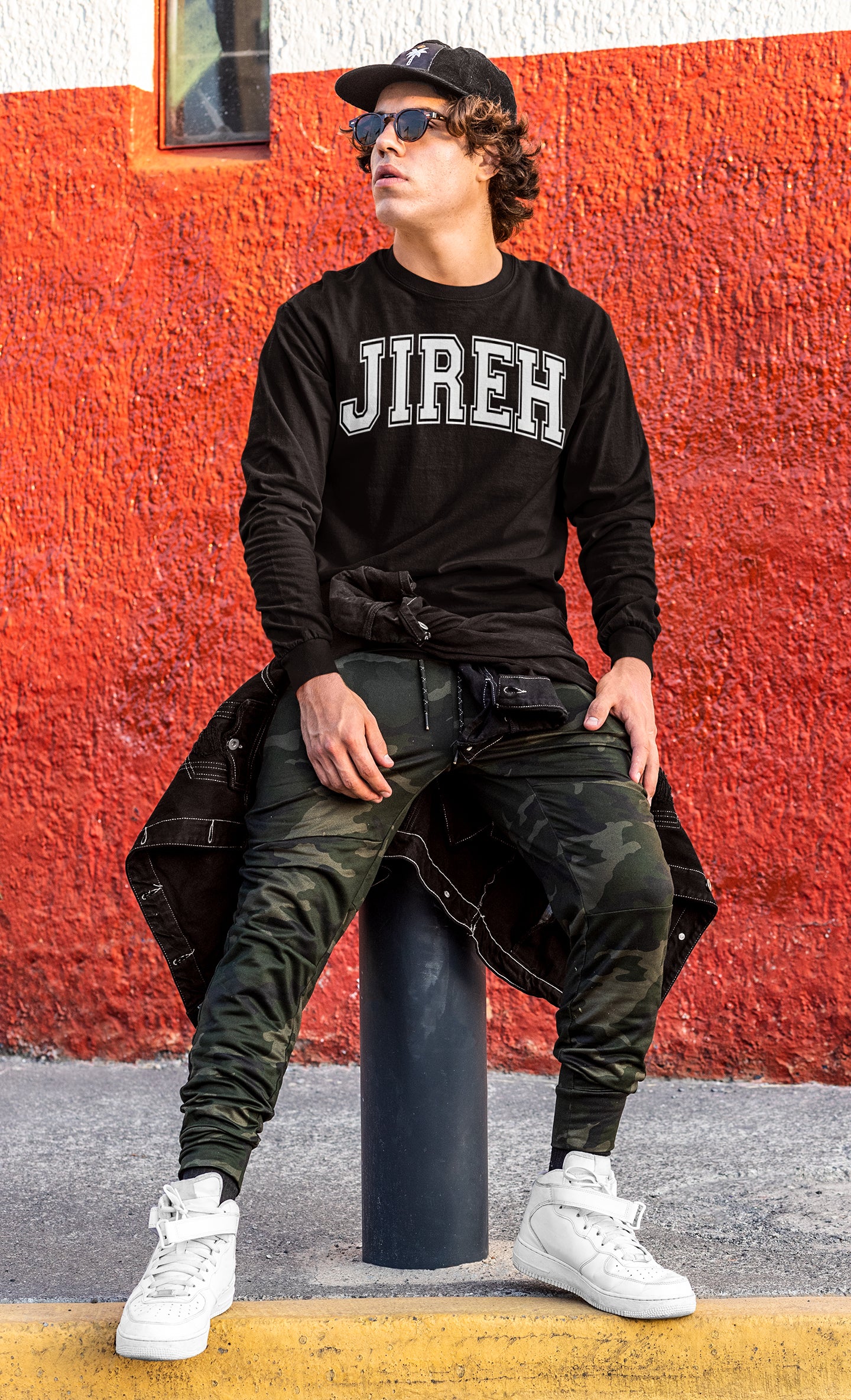 Jireh - Black Crewneck Sweatshirt